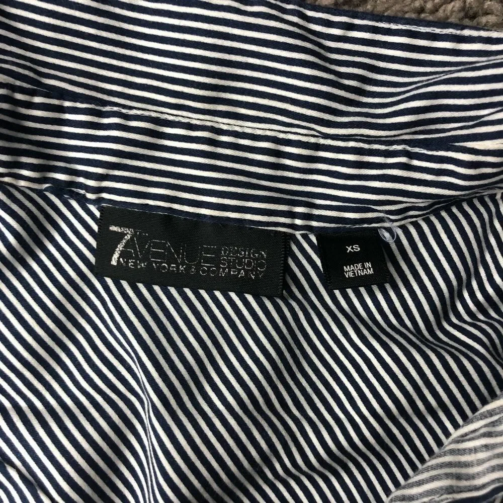 NY & company button down stripped dress shirt